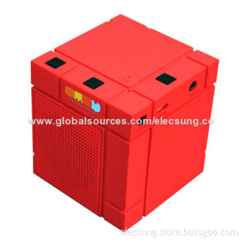 Tablet Portable Bluetooth Speaker for Smartphones, Aux-input, New Product, Cube Shape